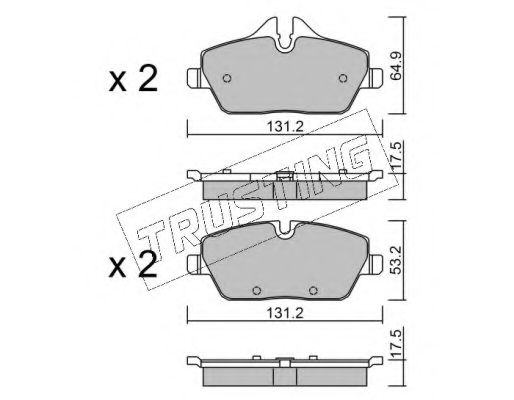 TRUSTING 680.0 Тормозные колодки для MINI MINI CLUBVAN (Мини Мини cлубvан) TRUSTING 680.0 Тормозные колодки для MINI MINI CLUBVAN (Мини Мини cлубvан)