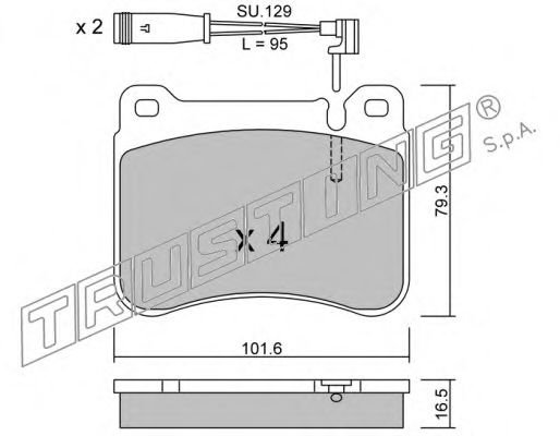 TRUSTING 684.0W Тормозные колодки для MERCEDES-BENZ C-CLASS SCOUPE (Мэрcэдэс-бэнз С класс сcоупэ) TRUSTING 684.0W Тормозные колодки для MERCEDES-BENZ C-CLASS SCOUPE (Мэрcэдэс-бэнз С класс сcоупэ)