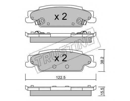 TRUSTING 716.0 Тормозные колодки для CADILLAC STS (Кадилак Сц) TRUSTING 716.0 Тормозные колодки для CADILLAC STS (Кадилак Сц)