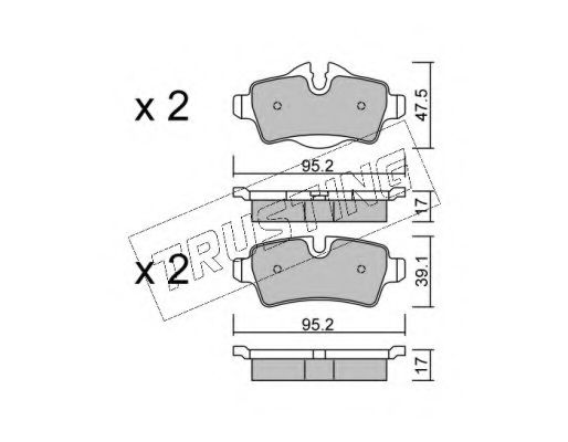 TRUSTING 785.0 Тормозные колодки для MINI MINI CLUBVAN (Мини Мини cлубvан) TRUSTING 785.0 Тормозные колодки для MINI MINI CLUBVAN (Мини Мини cлубvан)