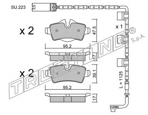 TRUSTING 785.0W Тормозные колодки для MINI MINI CLUBVAN (Мини Мини cлубvан) TRUSTING 785.0W Тормозные колодки для MINI MINI CLUBVAN (Мини Мини cлубvан)