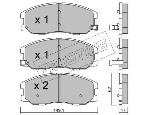 TRUSTING 794.0 Тормозные колодки для CHEVROLET CAPTIVA (Шевроле Каптива) TRUSTING 794.0 Тормозные колодки для CHEVROLET CAPTIVA (Шевроле Каптива)