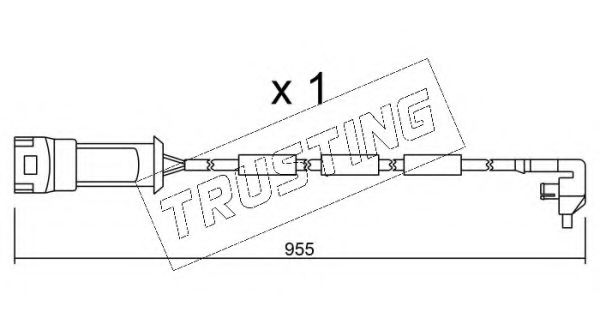 TRUSTING SU.091 Сигнализатор, износ тормозных колодок для OPEL OMEGA A (Опель Омэга а) TRUSTING SU.091 Сигнализатор, износ тормозных колодок для OPEL OMEGA A (Опель Омэга а)