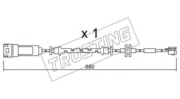 TRUSTING SU.145 Сигнализатор, износ тормозных колодок для OPEL (Опель) TRUSTING SU.145 Сигнализатор, износ тормозных колодок для OPEL (Опель)
