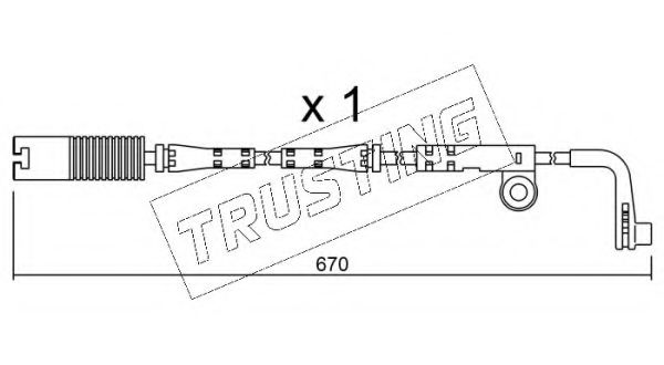 TRUSTING SU.150 Сигнализатор, износ тормозных колодок для BMW (Бмв) TRUSTING SU.150 Сигнализатор, износ тормозных колодок для BMW (Бмв)
