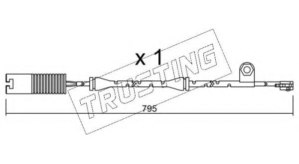 TRUSTING SU.152 Сигнализатор, износ тормозных колодок для BMW (Бмв) TRUSTING SU.152 Сигнализатор, износ тормозных колодок для BMW (Бмв)