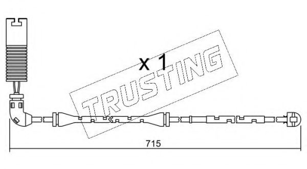 TRUSTING SU.155 Сигнализатор, износ тормозных колодок для BMW (Бмв) TRUSTING SU.155 Сигнализатор, износ тормозных колодок для BMW (Бмв)