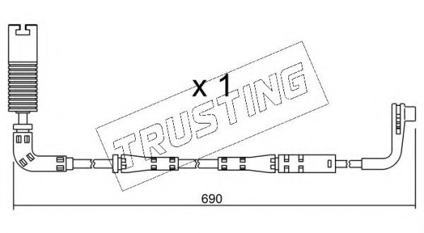 TRUSTING SU.157 Сигнализатор, износ тормозных колодок для BMW (Бмв) TRUSTING SU.157 Сигнализатор, износ тормозных колодок для BMW (Бмв)