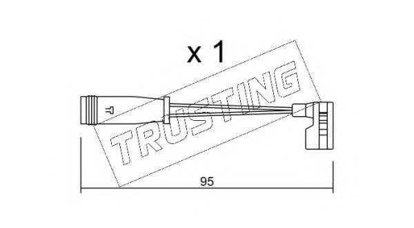 TRUSTING SU.164 Сигнализатор, износ тормозных колодок для VOLKSWAGEN (Фольксваген) TRUSTING SU.164 Сигнализатор, износ тормозных колодок для VOLKSWAGEN (Фольксваген)