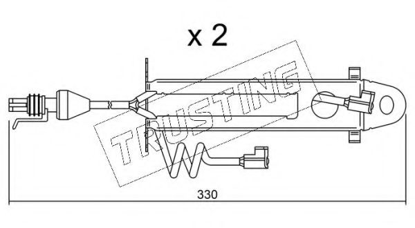 TRUSTING SU.176K Сигнализатор, износ тормозных колодок для DAF LF 45 (Даф Лф 45) TRUSTING SU.176K Сигнализатор, износ тормозных колодок для DAF LF 45 (Даф Лф 45)