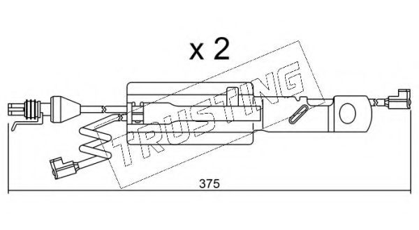 TRUSTING SU.177K Сигнализатор, износ тормозных колодок для DAF LF 55 (Даф Лф 55) TRUSTING SU.177K Сигнализатор, износ тормозных колодок для DAF LF 55 (Даф Лф 55)