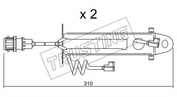 TRUSTING SU.178K Сигнализатор, износ тормозных колодок для RENAULT TRUCKS MIDLUM (Рено трак Мидлум) TRUSTING SU.178K Сигнализатор, износ тормозных колодок для RENAULT TRUCKS MIDLUM (Рено трак Мидлум)