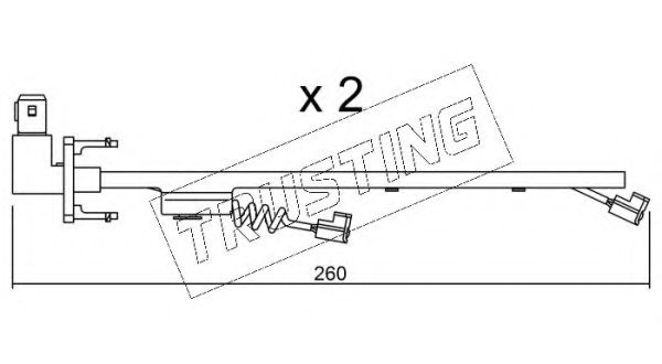 TRUSTING SU.184K Сигнализатор, износ тормозных колодок для RENAULT TRUCKS MAGNUM (Рено трак Магнум) TRUSTING SU.184K Сигнализатор, износ тормозных колодок для RENAULT TRUCKS MAGNUM (Рено трак Магнум)
