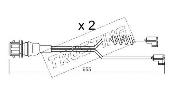 TRUSTING SU.186K Сигнализатор, износ тормозных колодок для RENAULT TRUCKS MIDLUM (Рено трак Мидлум) TRUSTING SU.186K Сигнализатор, износ тормозных колодок для RENAULT TRUCKS MIDLUM (Рено трак Мидлум)