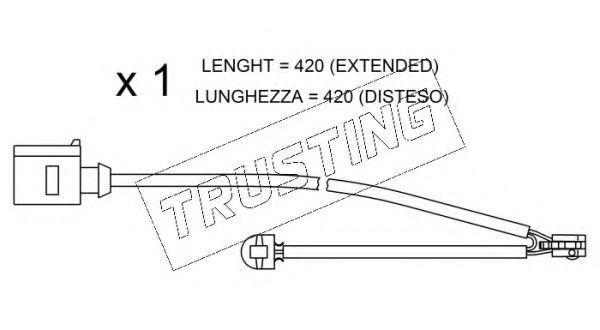 TRUSTING SU.217 Сигнализатор, износ тормозных колодок для AUDI TT (Ауди Тт) TRUSTING SU.217 Сигнализатор, износ тормозных колодок для AUDI TT (Ауди Тт)