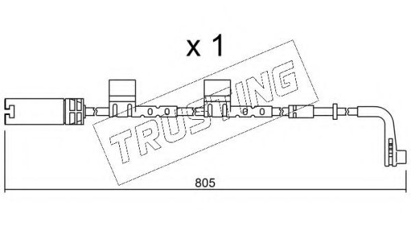 TRUSTING SU.222 Сигнализатор, износ тормозных колодок для MINI MINI CLUBMAN (Мини Мини клабмэн) TRUSTING SU.222 Сигнализатор, износ тормозных колодок для MINI MINI CLUBMAN (Мини Мини клабмэн)