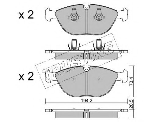 TRUSTING 845.0 Тормозные колодки для ROLLSROYCE (Роллсроъcэ) TRUSTING 845.0 Тормозные колодки для ROLLSROYCE (Роллсроъcэ)