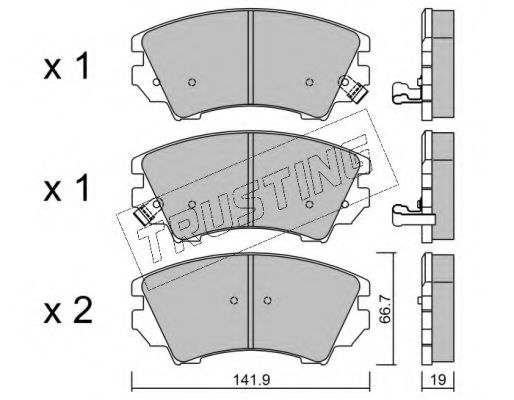 TRUSTING 859.0 Тормозные колодки для SAAB 9-5 (Сааб 9-5) TRUSTING 859.0 Тормозные колодки для SAAB 9-5 (Сааб 9-5)