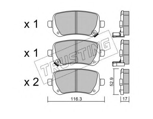 TRUSTING 881.0 Тормозные колодки для DODGE JOURNEY (Додж Жоурнэъ) TRUSTING 881.0 Тормозные колодки для DODGE JOURNEY (Додж Жоурнэъ)