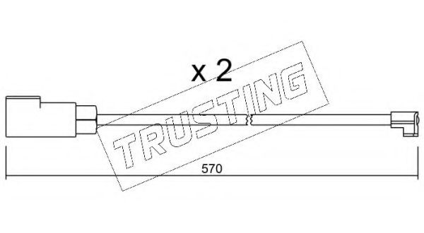 TRUSTING SU.244K Сигнализатор, износ тормозных колодок для FORD (Форд) TRUSTING SU.244K Сигнализатор, износ тормозных колодок для FORD (Форд)