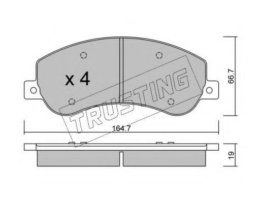 TRUSTING 696.1 Тормозные колодки для VOLKSWAGEN AMAROK (Фольксваген Амарок) TRUSTING 696.1 Тормозные колодки для VOLKSWAGEN AMAROK (Фольксваген Амарок)