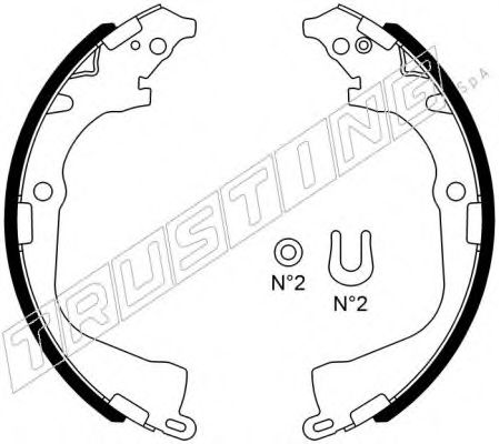 TRUSTING 124.290 Тормозные колодоки 