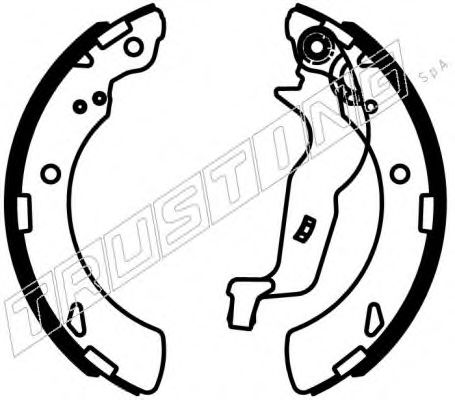 TRUSTING 044.029 Тормозные колодоки 