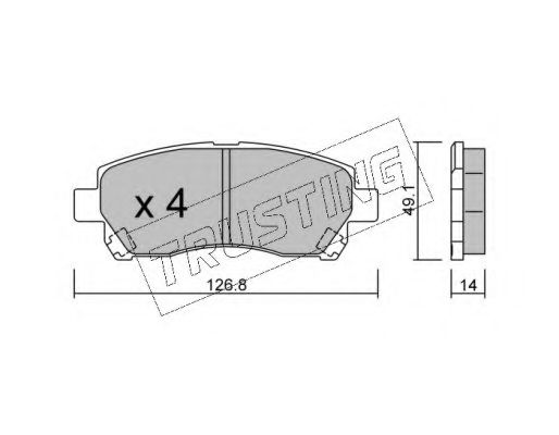 TRUSTING 944.0 Тормозные колодки для DAIHATSU XENIA (Дайхатсу Xэниа) TRUSTING 944.0 Тормозные колодки для DAIHATSU XENIA (Дайхатсу Xэниа)