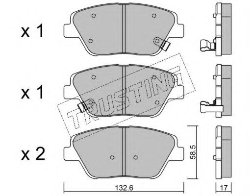 TRUSTING 961.0 Тормозные колодки для HYUNDAI SONATA VII (Хендай Соната 6и) TRUSTING 961.0 Тормозные колодки для HYUNDAI SONATA VII (Хендай Соната 6и)