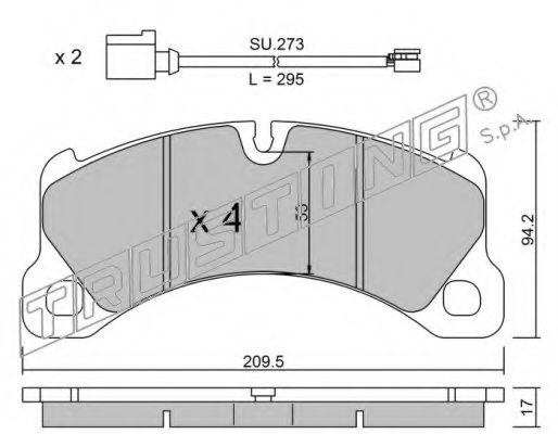 TRUSTING 972.0W Тормозные колодки для PORSCHE (Порше) TRUSTING 972.0W Тормозные колодки для PORSCHE (Порше)