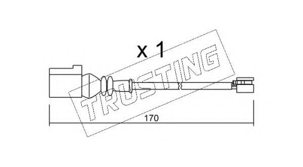 TRUSTING SU.289 Сигнализатор, износ тормозных колодок для VOLKSWAGEN GOLF VII (Фольксваген Гольф 7) TRUSTING SU.289 Сигнализатор, износ тормозных колодок для VOLKSWAGEN GOLF VII (Фольксваген Гольф 7)