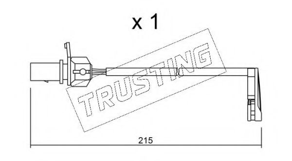 TRUSTING SU.291 Сигнализатор, износ тормозных колодок для AUDI (Ауди) TRUSTING SU.291 Сигнализатор, износ тормозных колодок для AUDI (Ауди)