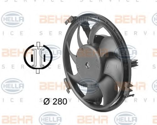 HELLA 8EW 009 144-351 Вентилятор, охлаждение двигателя для VOLKSWAGEN SHARAN (Фольксваген Шаран) HELLA 8EW 009 144-351 Вентилятор, охлаждение двигателя для VOLKSWAGEN SHARAN (Фольксваген Шаран)