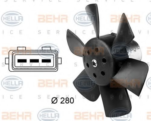 HELLA 8EW 009 144-381 Вентилятор, охлаждение двигателя для VOLKSWAGEN GOLF (Фольксваген Голф) HELLA 8EW 009 144-381 Вентилятор, охлаждение двигателя для VOLKSWAGEN GOLF (Фольксваген Голф)
