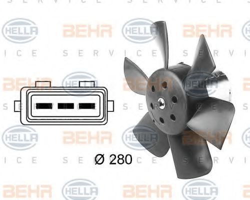HELLA 8EW 009 144-391 Вентилятор, охлаждение двигателя для VOLKSWAGEN GOLF (Фольксваген Голф) HELLA 8EW 009 144-391 Вентилятор, охлаждение двигателя для VOLKSWAGEN GOLF (Фольксваген Голф)