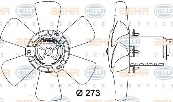 HELLA 8EW 009 144-401 Вентилятор, охлаждение двигателя для VOLKSWAGEN JETTA (Фольксваген Жэтта) HELLA 8EW 009 144-401 Вентилятор, охлаждение двигателя для VOLKSWAGEN JETTA (Фольксваген Жэтта)