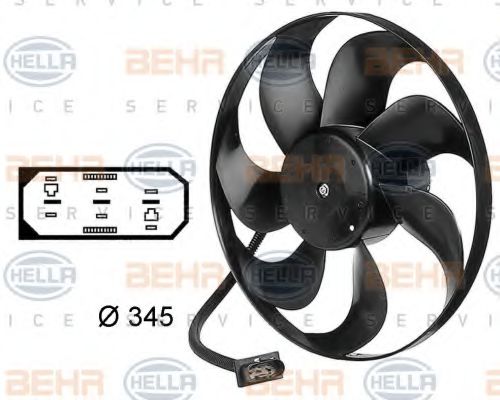 HELLA 8EW 009 144-531 Вентилятор, охлаждение двигателя для AUDI TT (Ауди Тт) HELLA 8EW 009 144-531 Вентилятор, охлаждение двигателя для AUDI TT (Ауди Тт)