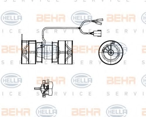 HELLA 8EW 009 157-741 Вентилятор салона для MERCEDES-BENZ VARIO (Мэрcэдэс-бэнз Vарио) HELLA 8EW 009 157-741 Вентилятор салона для MERCEDES-BENZ VARIO (Мэрcэдэс-бэнз Vарио)