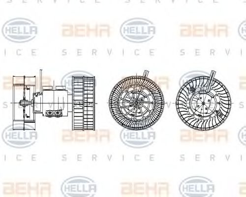 HELLA 8EW 009 157-781 Вентилятор салона для BMW 7 (Бмв 7) HELLA 8EW 009 157-781 Вентилятор салона для BMW 7 (Бмв 7)