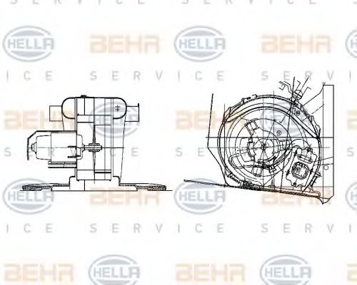 HELLA 8EW 009 158-311 Вентилятор салона для RENAULT LUTECIA I (Рено Лутэcиа и) HELLA 8EW 009 158-311 Вентилятор салона для RENAULT LUTECIA I (Рено Лутэcиа и)