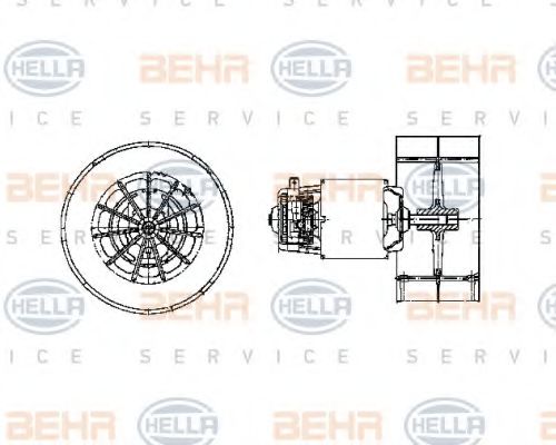 HELLA 8EW 009 158-631 Вентилятор салона для BMW 7 (Бмв 7) HELLA 8EW 009 158-631 Вентилятор салона для BMW 7 (Бмв 7)