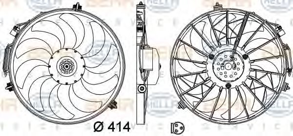 HELLA 8EW 009 158-721 Вентилятор, охлаждение двигателя для BMW 7 (Бмв 7) HELLA 8EW 009 158-721 Вентилятор, охлаждение двигателя для BMW 7 (Бмв 7)