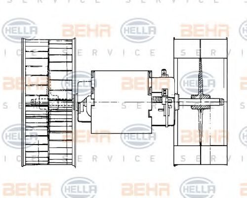HELLA 8EW 009 159-101 Вентилятор салона для MERCEDESBENZ (Мерседес бенц) HELLA 8EW 009 159-101 Вентилятор салона для MERCEDESBENZ (Мерседес бенц)