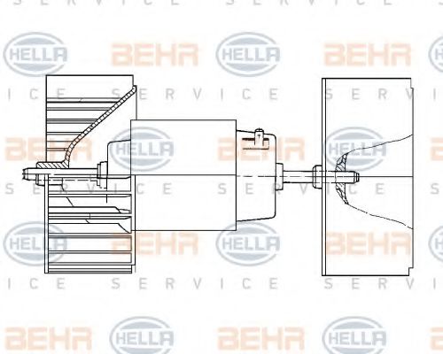 HELLA 8EW 009 159-171 Вентилятор салона для MERCEDESBENZ (Мерседес бенц) HELLA 8EW 009 159-171 Вентилятор салона для MERCEDESBENZ (Мерседес бенц)