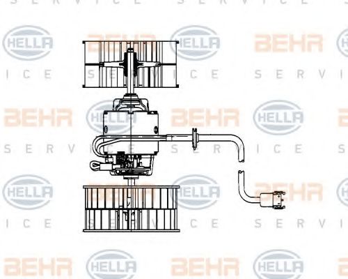 HELLA 8EW 009 159-181 Вентилятор салона для MERCEDESBENZ (Мерседес бенц) HELLA 8EW 009 159-181 Вентилятор салона для MERCEDESBENZ (Мерседес бенц)