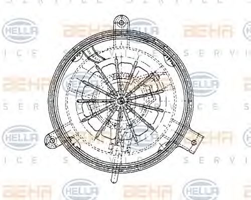 HELLA 8EW 009 159-251 Вентилятор салона для MERCEDESBENZ (Мерседес бенц) HELLA 8EW 009 159-251 Вентилятор салона для MERCEDESBENZ (Мерседес бенц)