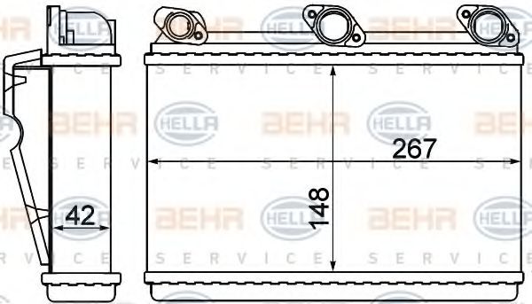 HELLA 8FH 351 000-521 Теплообменник, отопление салона для BMW 7 (Бмв 7) HELLA 8FH 351 000-521 Теплообменник, отопление салона для BMW 7 (Бмв 7)