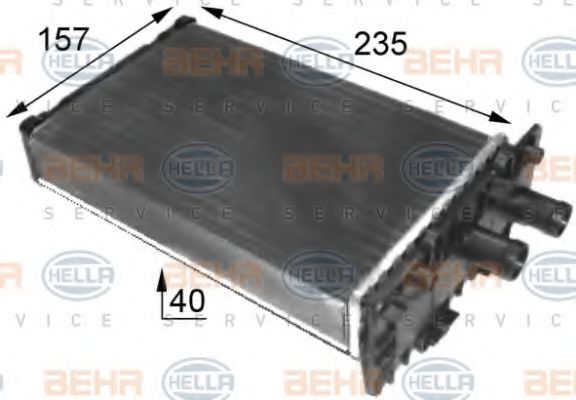 HELLA 8FH 351 024-431 Теплообменник, отопление салона для VOLKSWAGEN T4 MULTIVAN (Фольксваген Т4 мултиvан) HELLA 8FH 351 024-431 Теплообменник, отопление салона для VOLKSWAGEN T4 MULTIVAN (Фольксваген Т4 мултиvан)