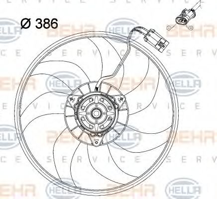 HELLA 8EW 351 034-431 Вентилятор, охлаждение двигателя для OPEL CORSA C (Опель Корса с) HELLA 8EW 351 034-431 Вентилятор, охлаждение двигателя для OPEL CORSA C (Опель Корса с)