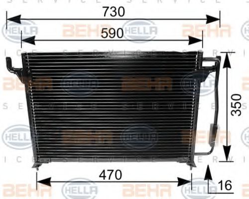 HELLA 8FC 351 035-281 Конденсатор, кондиционер для CITROëN (Cитроëн) HELLA 8FC 351 035-281 Конденсатор, кондиционер для CITROëN (Cитроëн)